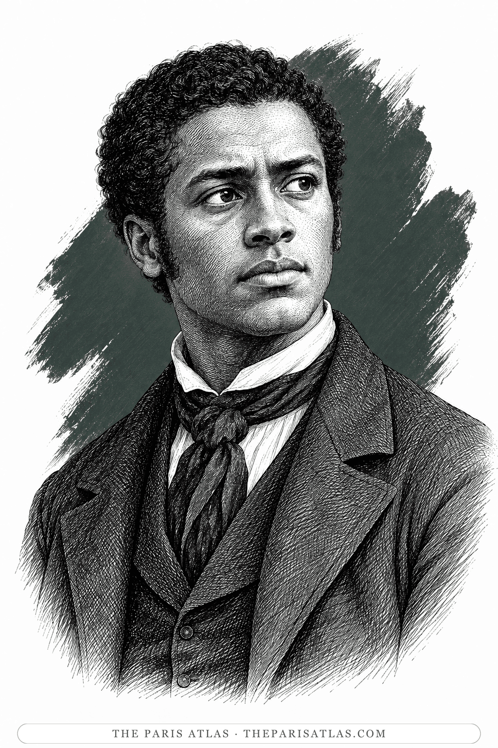 Illustrated portrait of George Harris