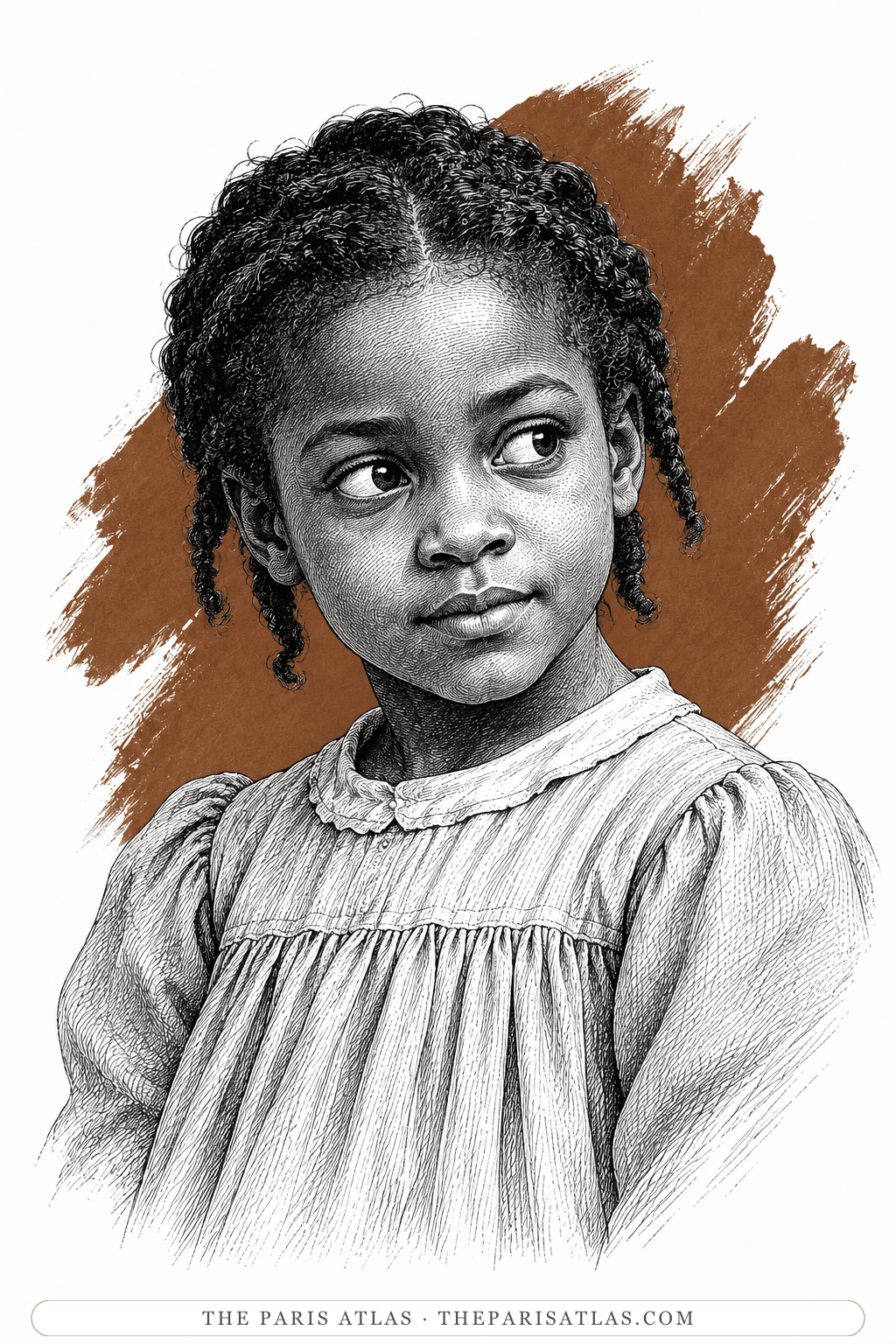 Illustrated portrait of Topsy