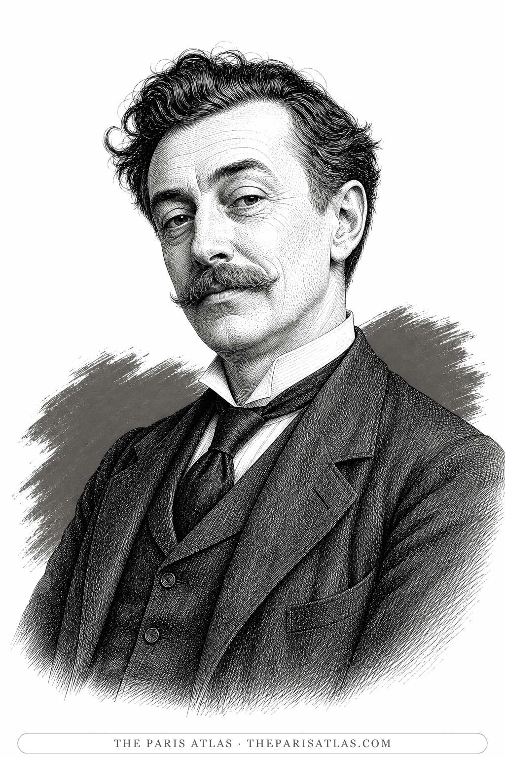 Illustrated portrait of Albert Engström