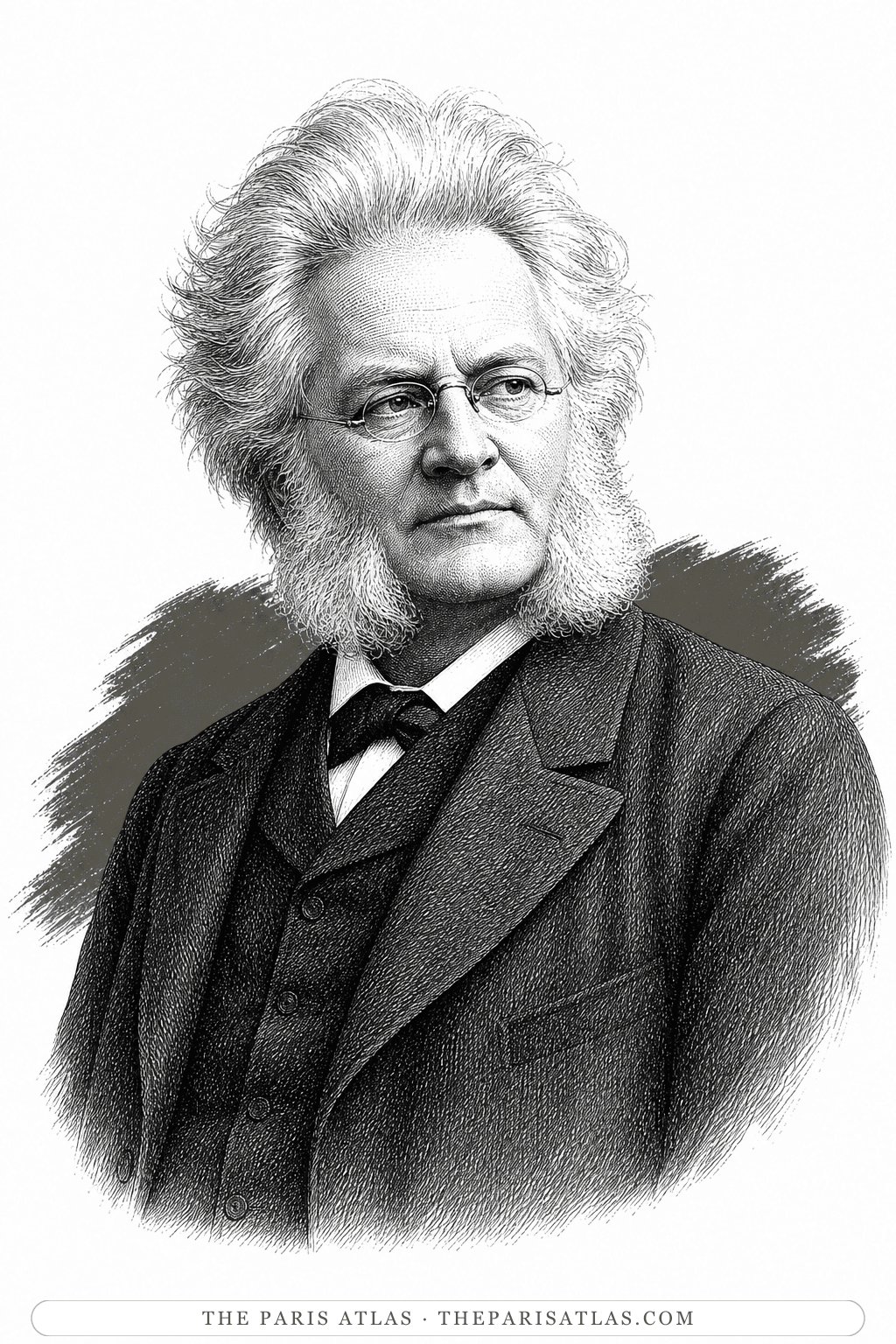 Illustrated portrait of Bjørnstjerne Bjørnson