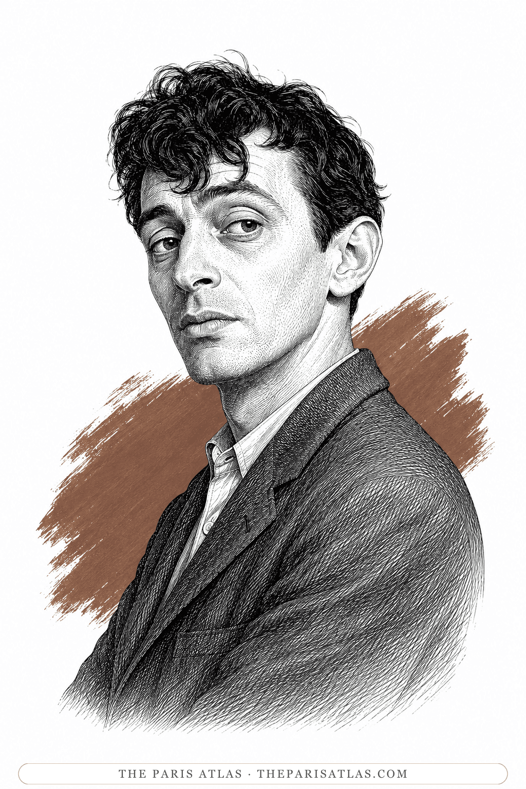 Illustrated portrait of Gregory Corso